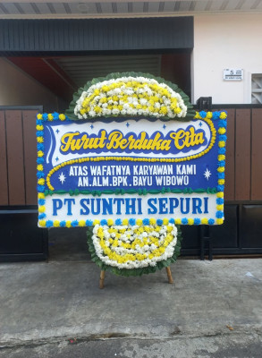 Papan Bunga Duka di Karya